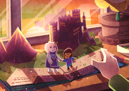 Toriel (Undertale) Frisk (Undertale) video game Undertale HD Desktop Wallpaper | Background Image