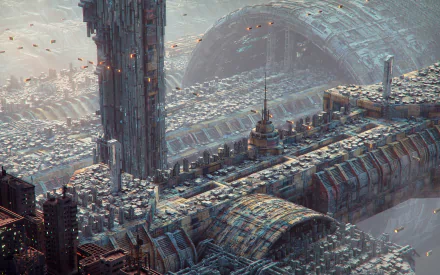 Sci Fi city sci fi city HD Desktop Wallpaper | Background Image