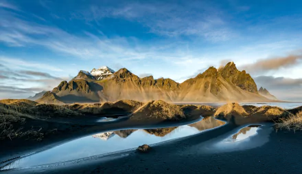 mountain nature Vestrahorn HD Desktop Wallpaper | Background Image