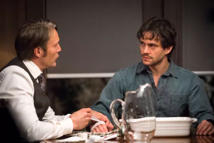 Will Graham Hugh Dancy Hannibal Lecter Mads Mikkelsen TV Show Hannibal HD Desktop Wallpaper | Background Image