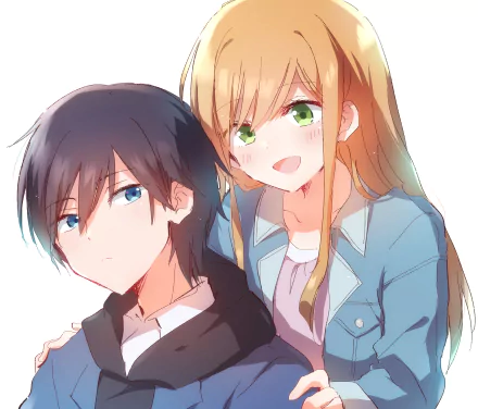 HD anime desktop wallpaper featuring Akane Kinoshita and Akito Yamada from My Love Story With Yamada-kun at Lv999, showcasing vibrant colors and expressive character designs.