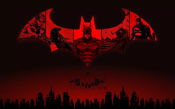 Dark and captivating HD desktop wallpaper background featuring The Batman movie theme.