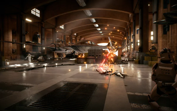  Darth Maul Fight in Hangar