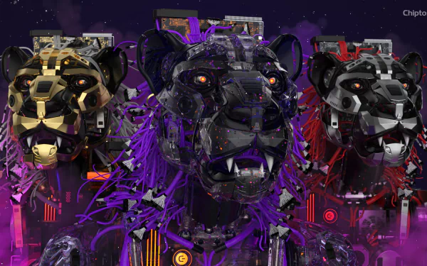  Chiptos Mecha Lion Pride Robot NFT Wallpaper Computer Part Wire Mane Normal