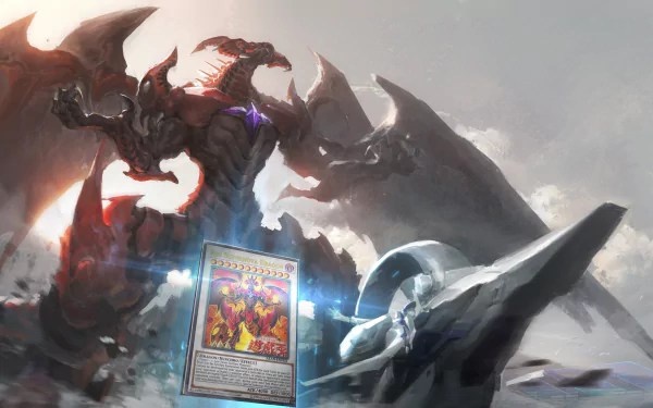 Anime Yu-Gi-Oh! Red Supernova Dragon HD Desktop Wallpaper | Background Image