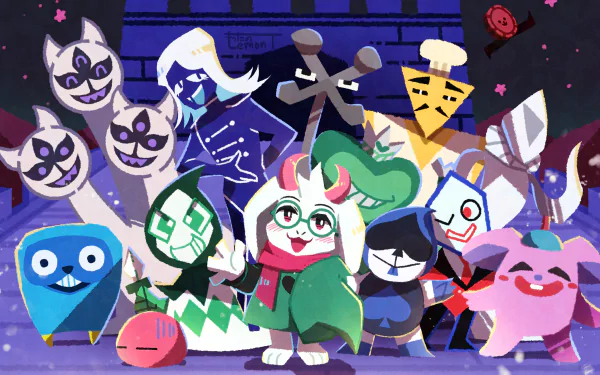 Rouxls Kaard (Deltarune) Lancer (deltarune) Ralsei (deltarune) video game deltarune HD Desktop Wallpaper | Background Image