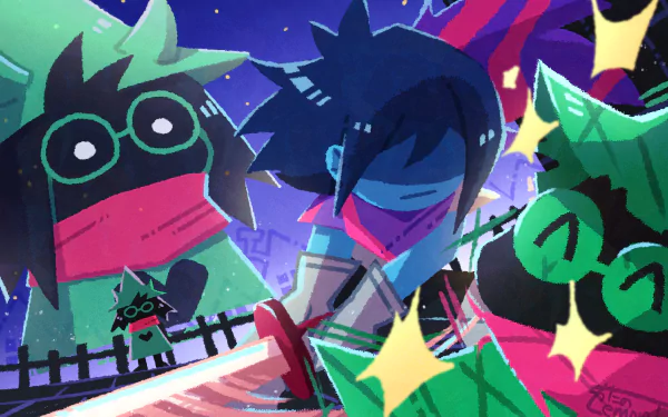 Ralsei (deltarune) Kris (deltarune) video game deltarune HD Desktop Wallpaper | Background Image