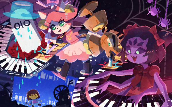 Napstablook (Undertale) Muffet (Undertale) Mad Dummy (Undertale) Mad Mew Mew (Undertale) Frisk (Undertale) video game Undertale HD Desktop Wallpaper | Background Image