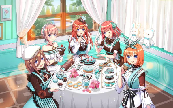 Itsuki Nakano Yotsuba Nakano Miku Nakano Nino Nakano Ichika Nakano Anime The Quintessential Quintuplets HD Desktop Wallpaper | Background Image