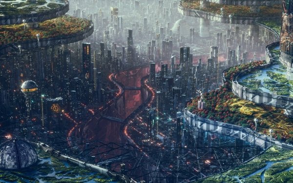 Science Fiction Ville Fond d'écran HD | Image