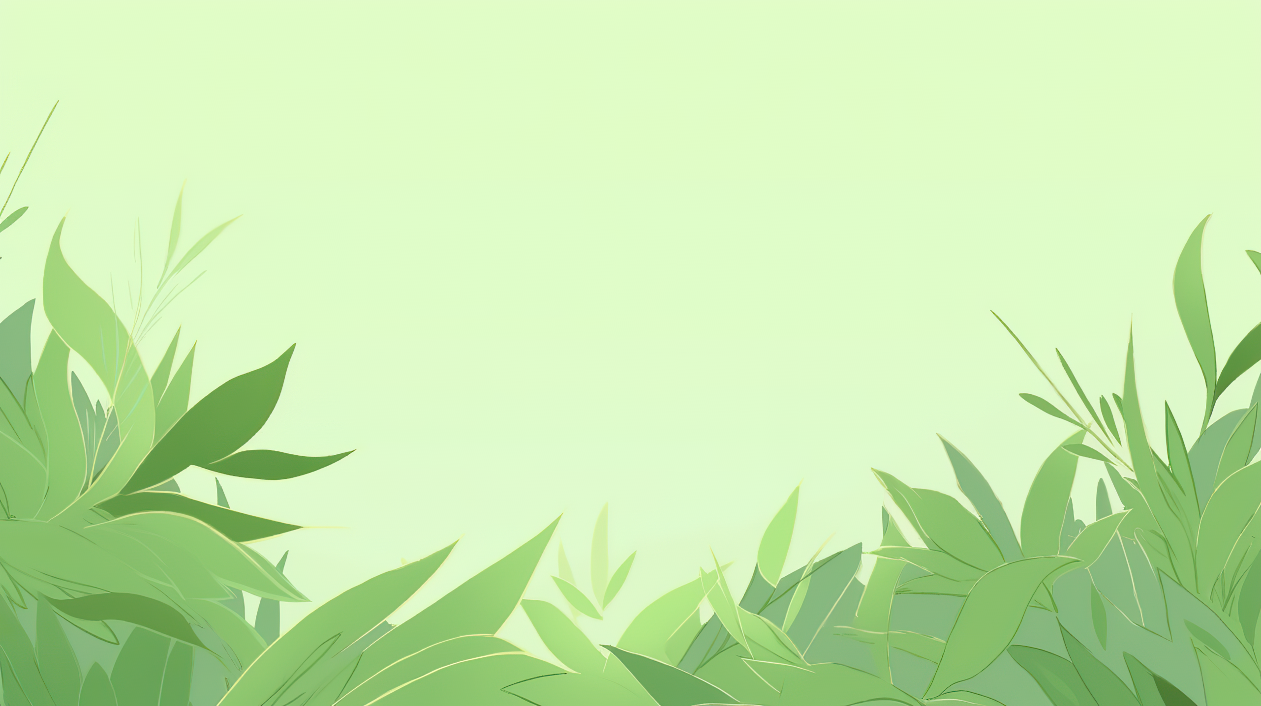 HD desktop wallpaper featuring a green aesthetic with subtle leaf motifs ideal for a calming background.