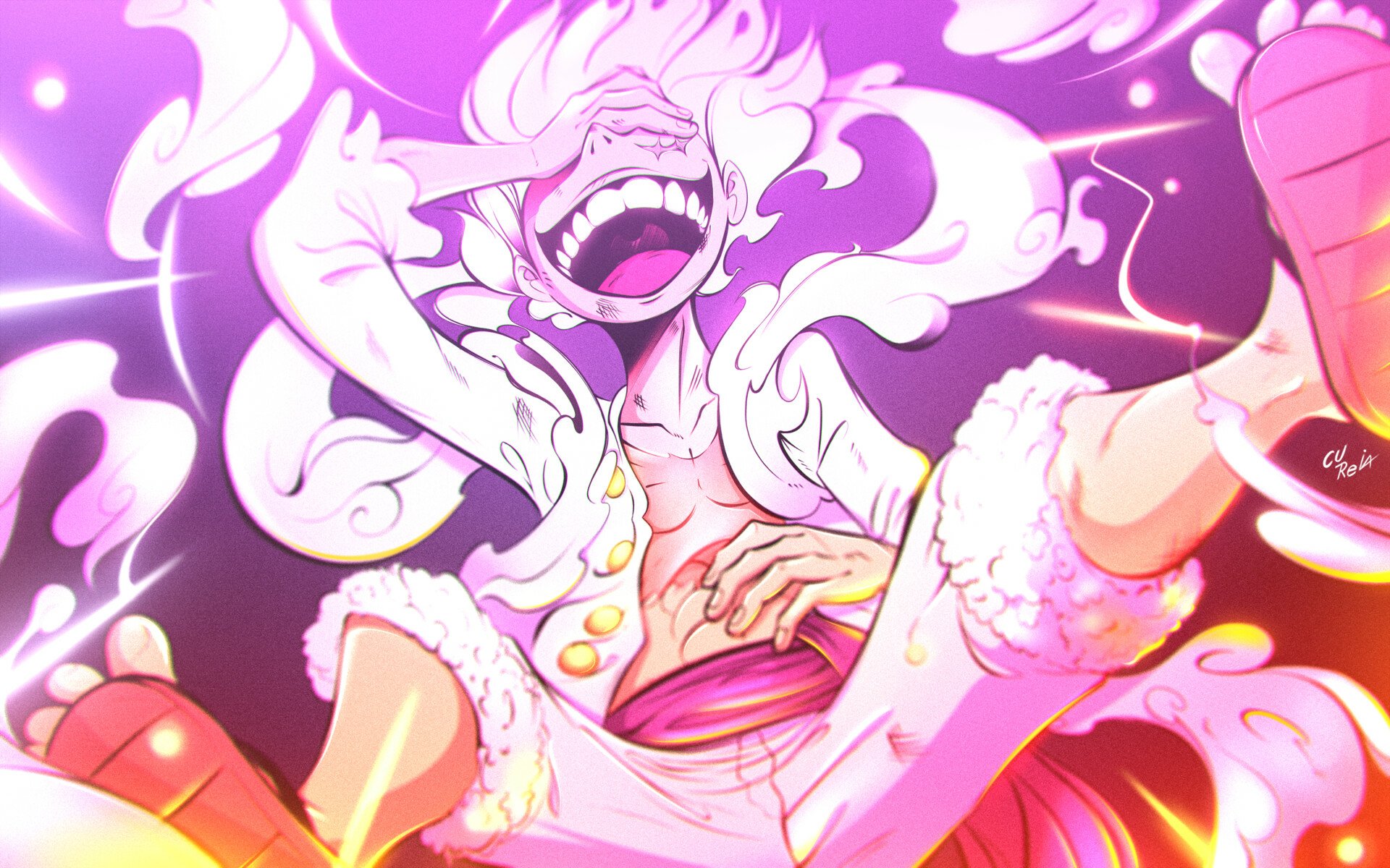 Monkey D. Luffy Gear 5 | Epic One Piece HD Anime Wallpaper by Alex ...