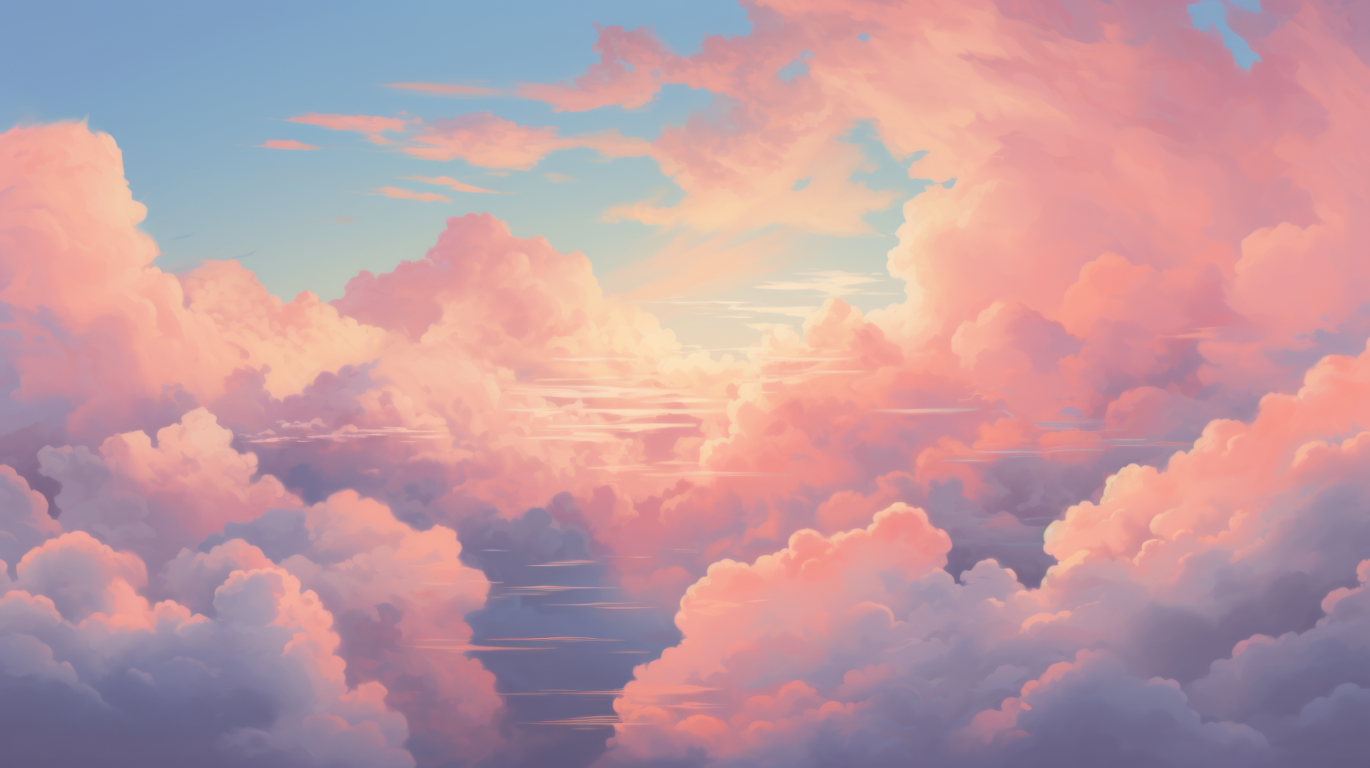 Clouds Anime Scenery Art 4K Phone iPhone Wallpaper #6000b