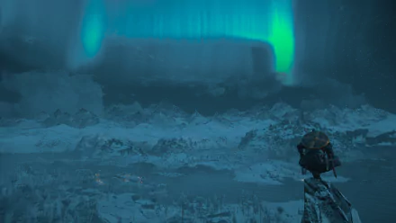 snow Norway Eivor (Assassin's Creed) aurora borealis video game Assassin's Creed Valhalla HD Desktop Wallpaper | Background Image