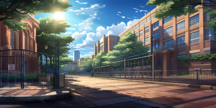 school alone street aesthetic city Anime Original aesthetic anime HD Desktop Wallpaper | Background Image