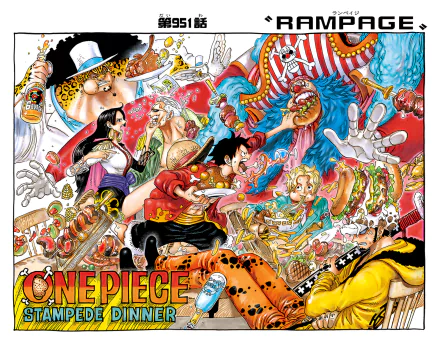 HD desktop wallpaper featuring colorful One Piece characters including Monkey D. Luffy, Boa Hancock, Smoker, Rob Lucci, and Hattori in dynamic action poses.