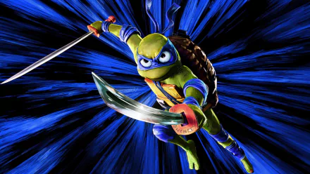 Leonardo (TMNT) movie Teenage Mutant Ninja Turtles: Mutant Mayhem HD Desktop Wallpaper | Background Image