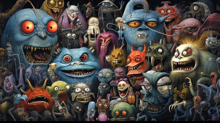  Some Silly Scary Monsters by kuzy62
