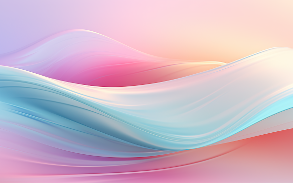 Abstract Y2K HD Wallpaper featuring fluid shapes with a pastel color gradient suitable for desktop backgrounds.