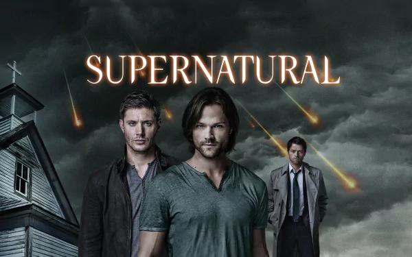 Dramatic desktop wallpaper featuring a scene from the Supernatural TV show in high definition.