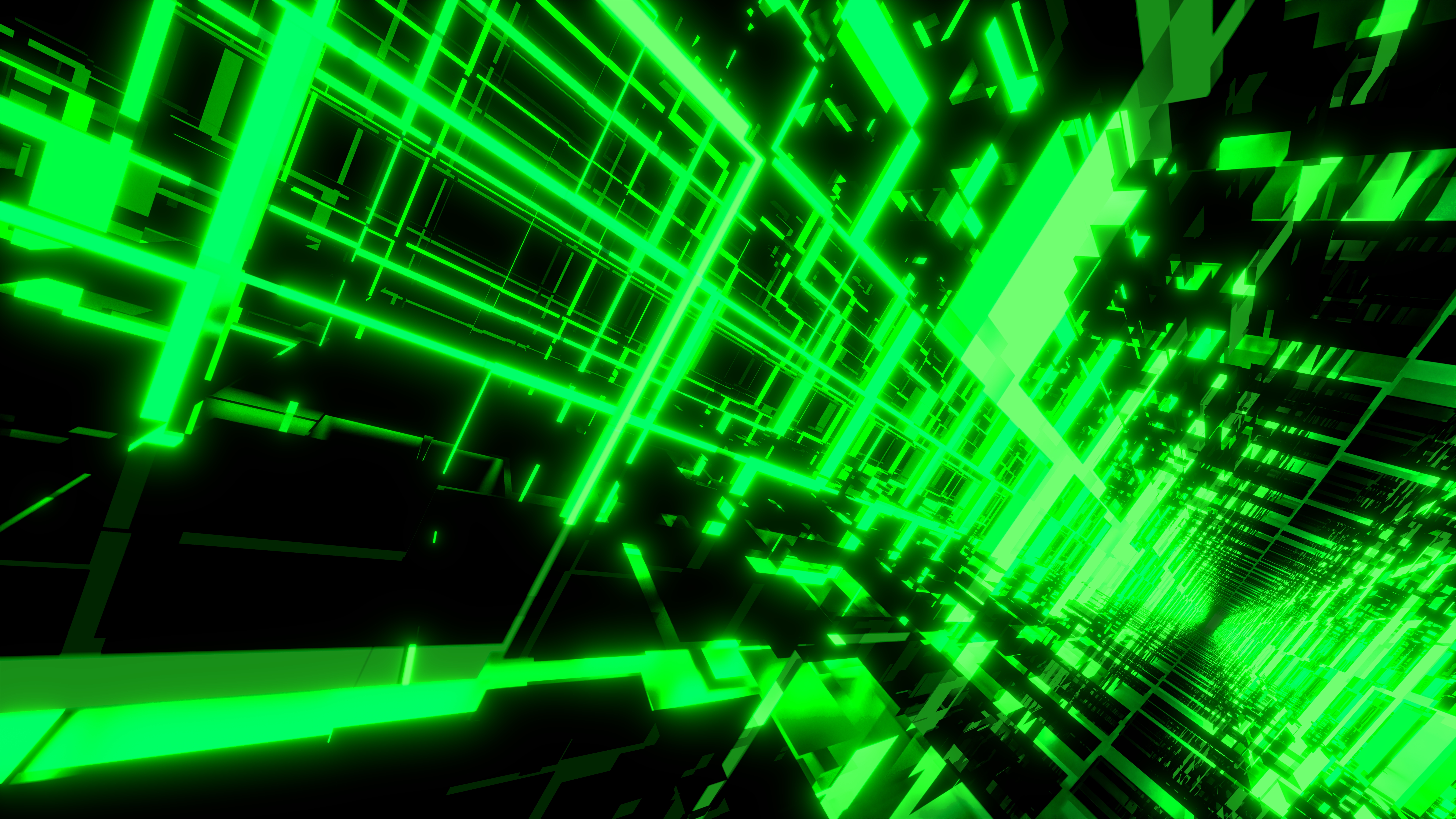 3d green technology wallpaper