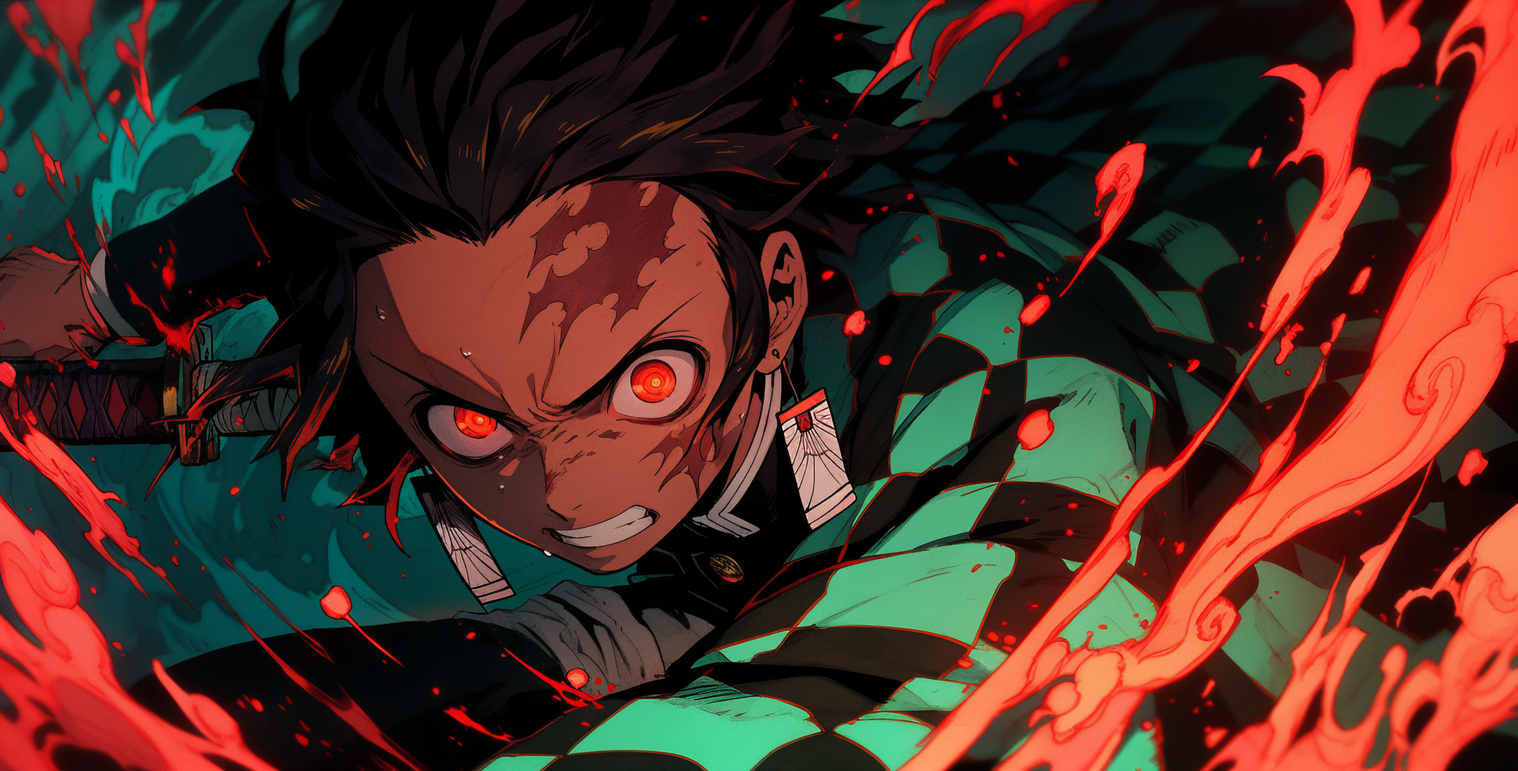 Como desenhar TANJIRO - Rage Form (Demon Slayer)