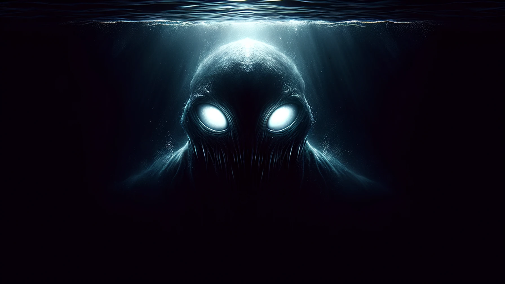 A creature lurks in the pitch-black depths of the ocean. by JohnTrololo