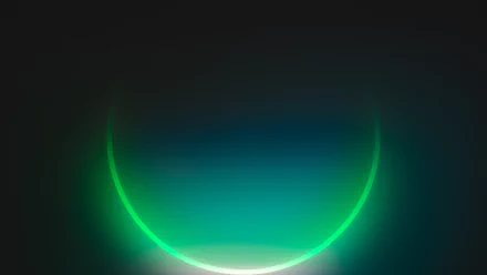 A glowing neon green circle with gradient and laser effects on a dark Sci-Fi background, designed as a 4K Ultra HD PC desktop wallpaper.