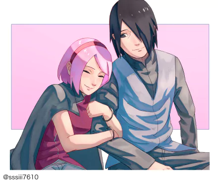  Sakura &amp; Sasuke by しう