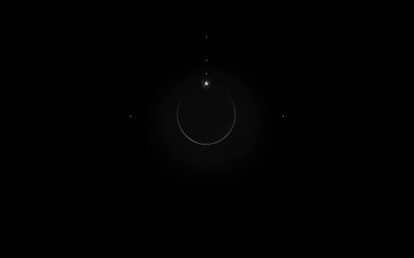HD desktop wallpaper featuring a minimalist moon and stars on a dark background.