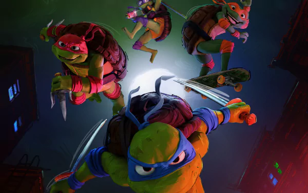 movie Teenage Mutant Ninja Turtles: Mutant Mayhem HD Desktop Wallpaper | Background Image