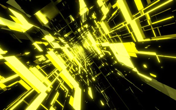  Dark Yellow Tunnels in 3d