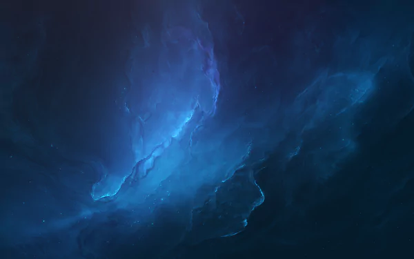 A mesmerizing HD desktop wallpaper featuring a serene blue nebula scene, perfect for a Sci-Fi enthusiast's virtual space.