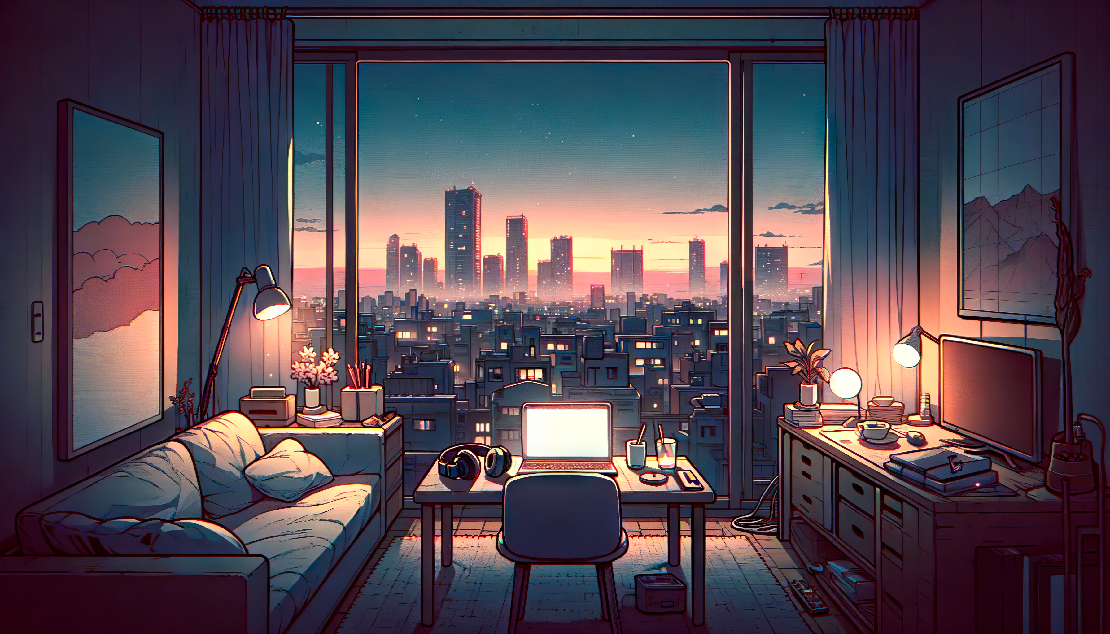 Lofi Aesthetic Wallpaper Lofi City Background (Download Now) 