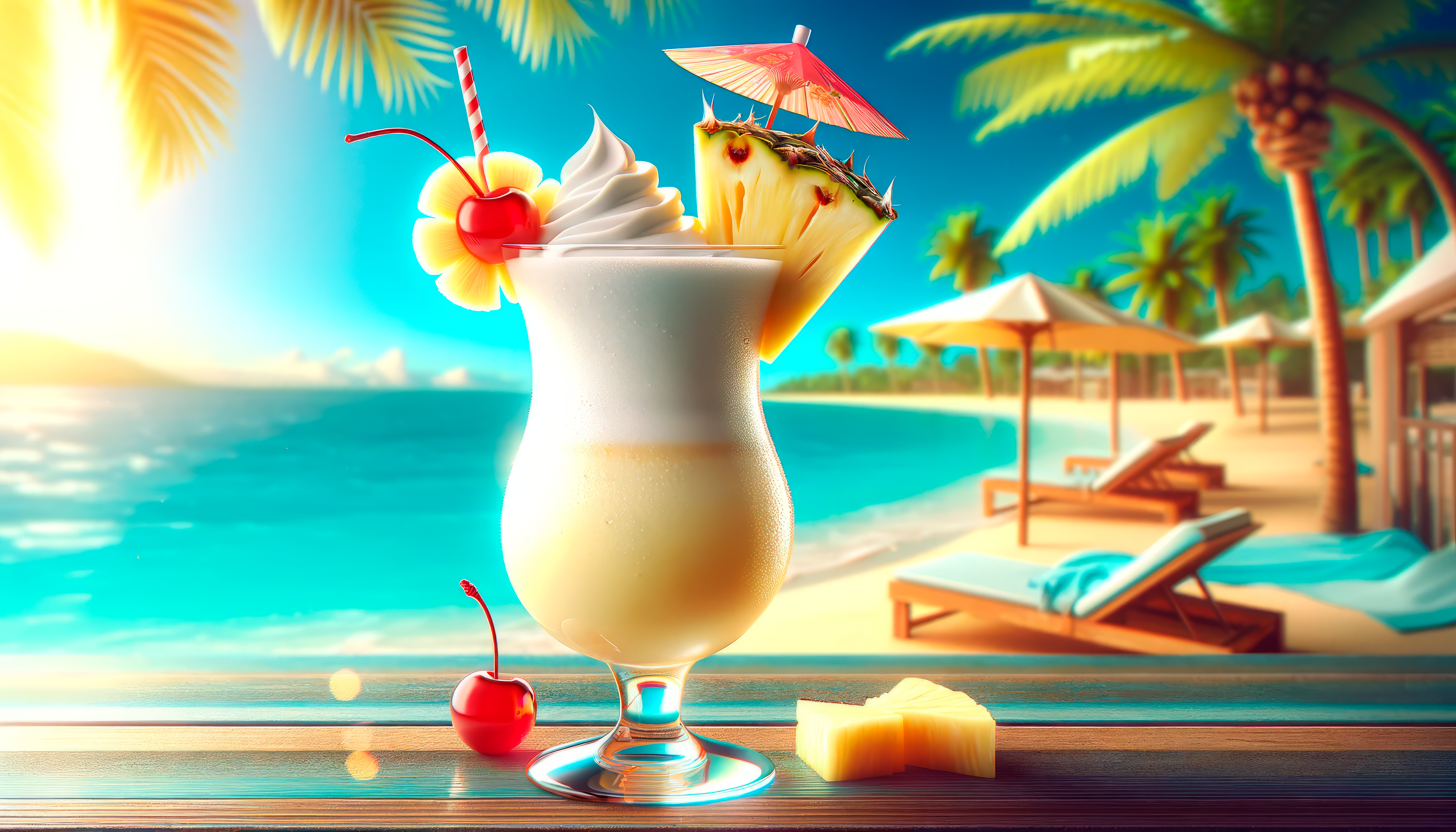 Tropical Pina Colada Cocktail HD Wallpaper by patrika