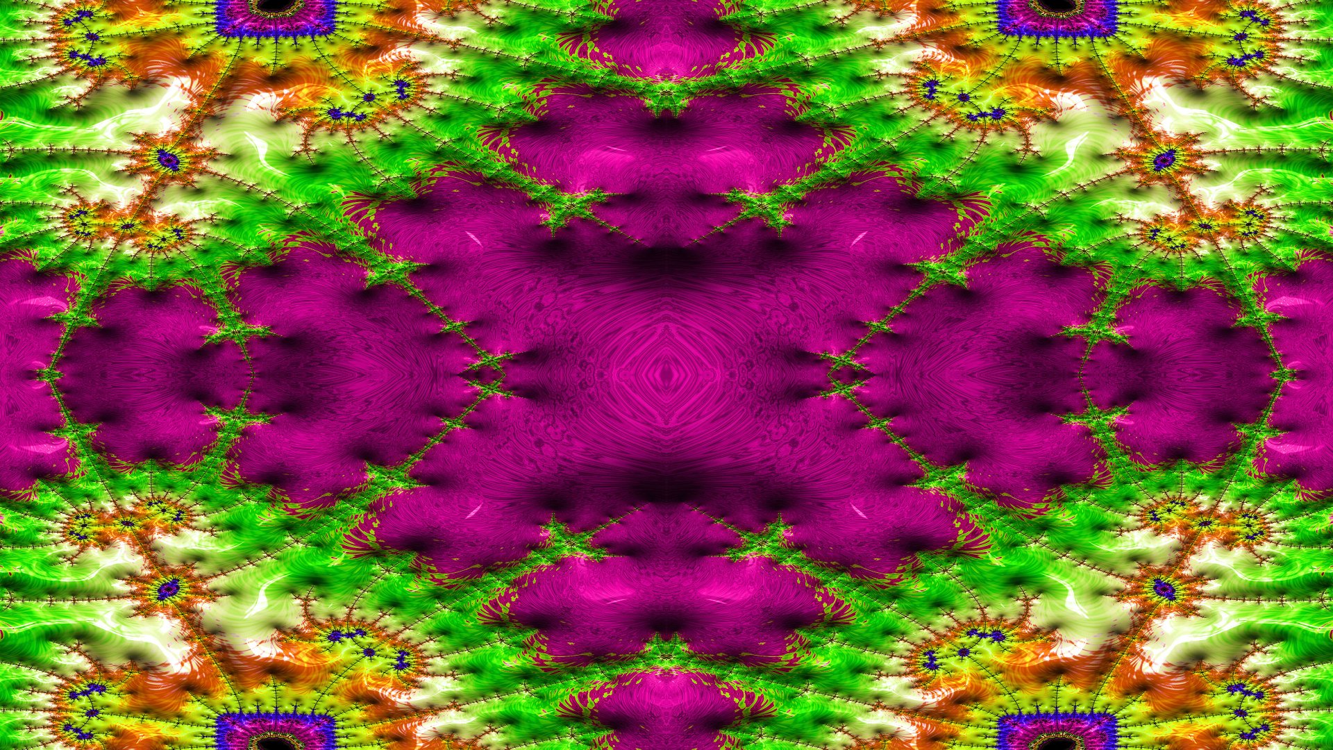 Trippy Psychedelic Fractal 4k Desktop Wallpaper by Dr-Pen