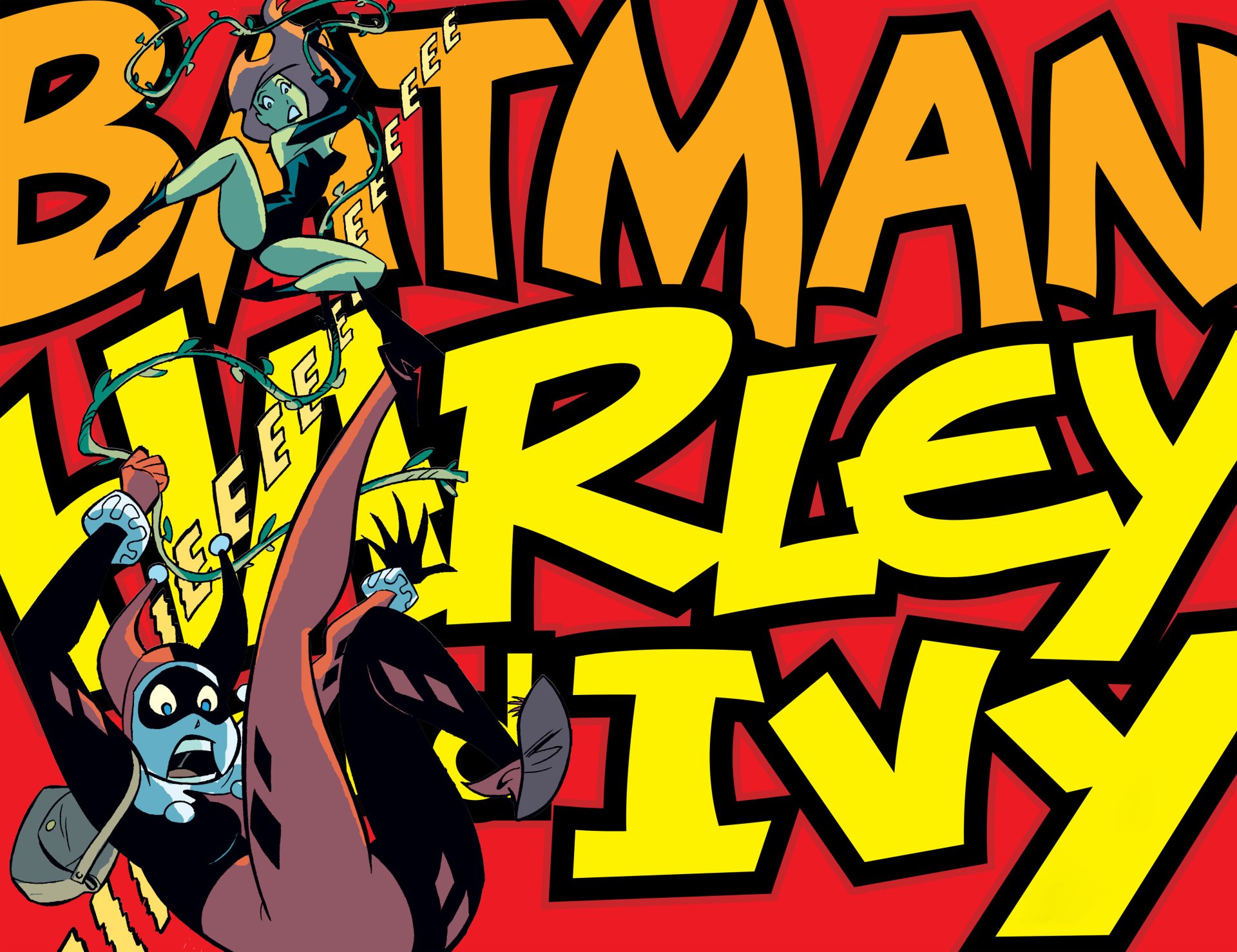 Download Comic Harley & Ivy 4k Ultra HD Wallpaper by Bruce Timm