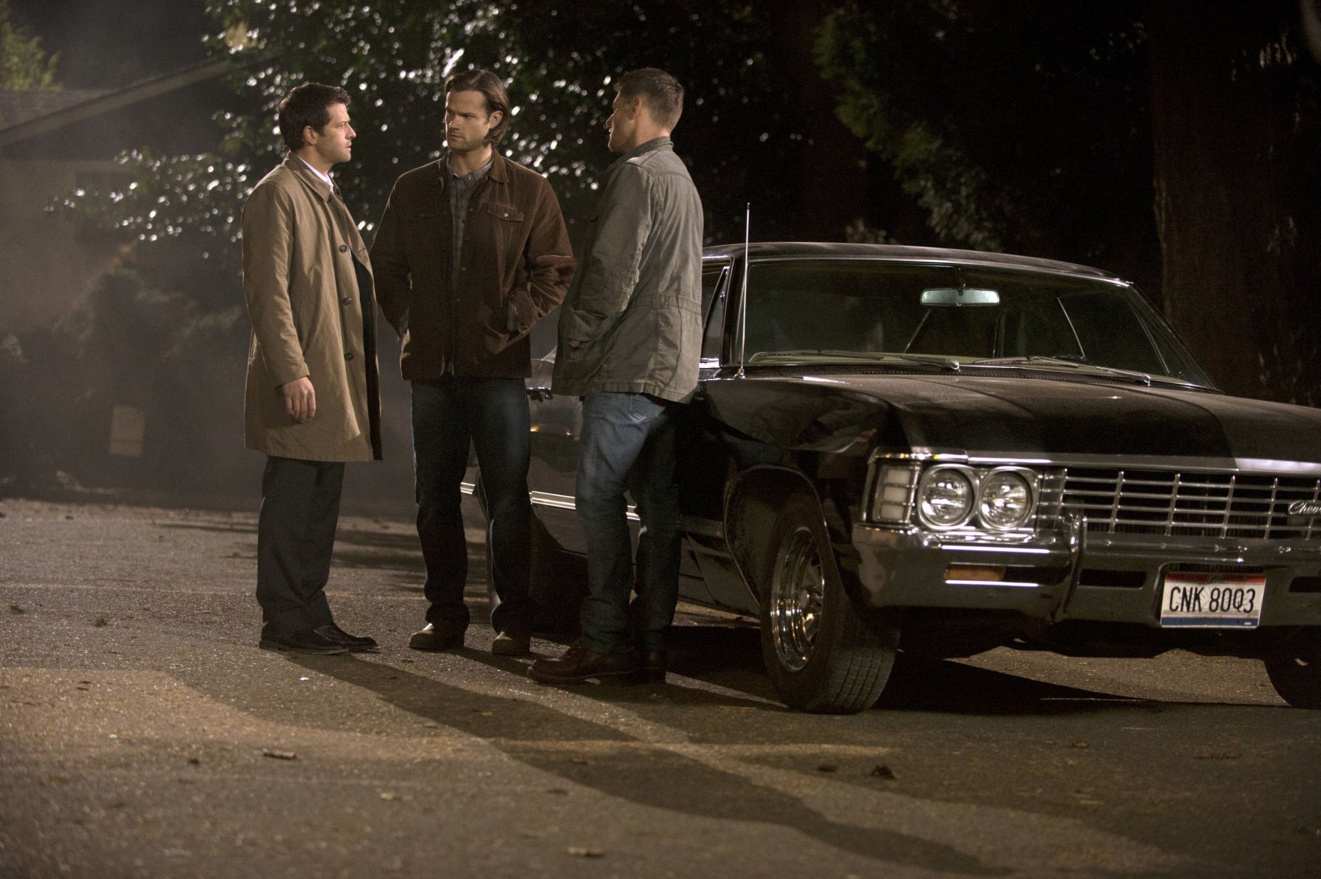 Download Misha Collins Jensen Ackles Jared Padalecki Dean Winchester Sam Winchester TV Show Supernatural (TV Show) HD Wallpaper