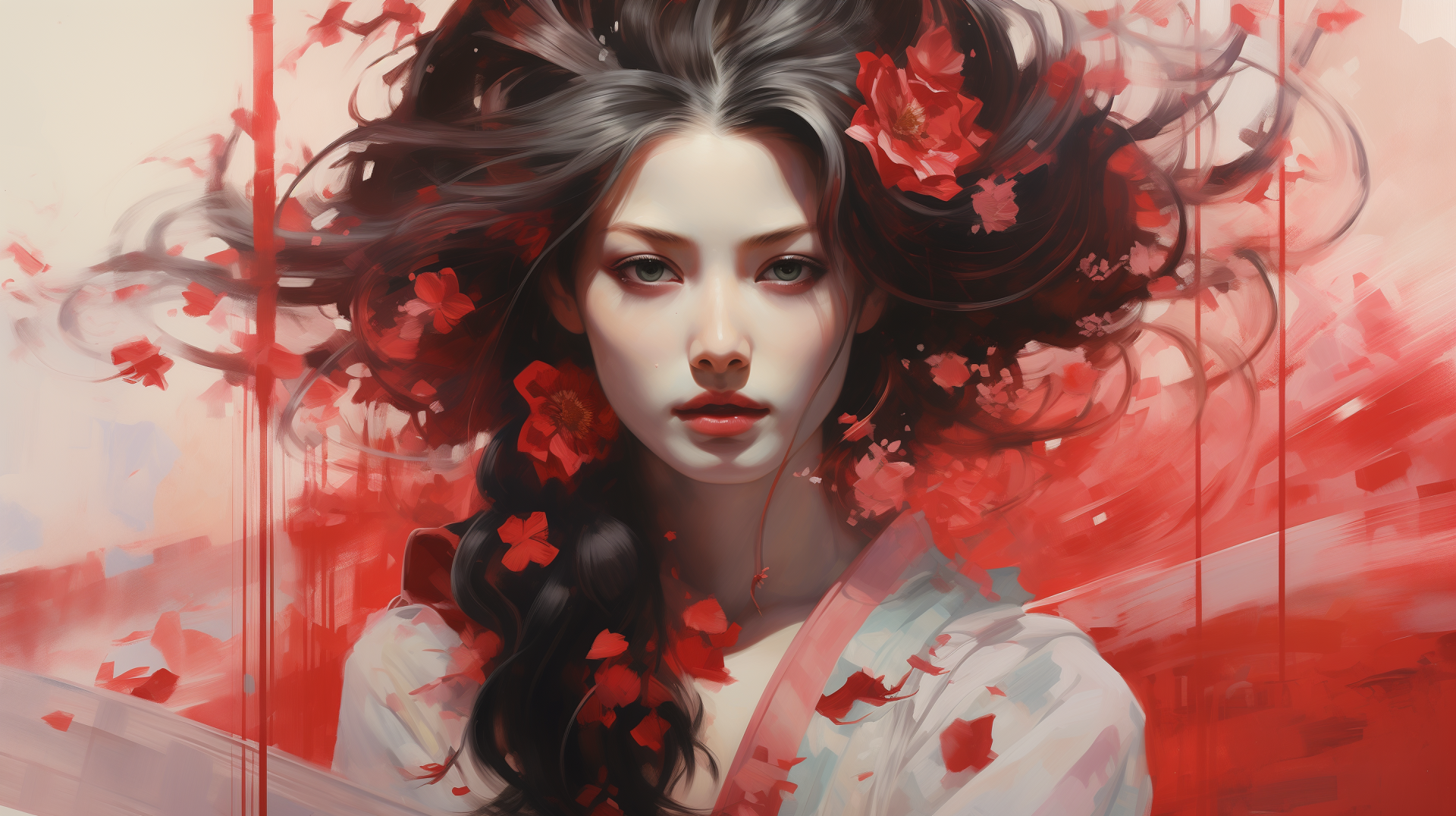 Download Geisha AI Art HD Wallpaper