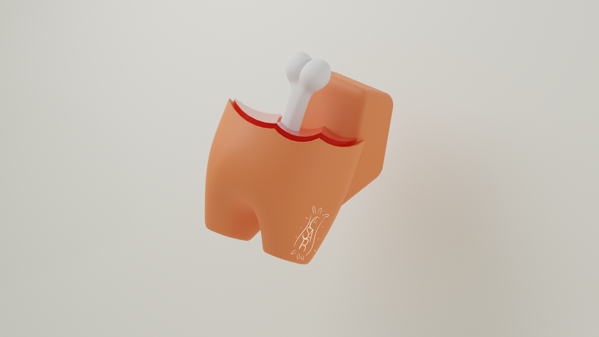 HD desktop wallpaper featuring an orange Among Us character in a clean minimalist style background.