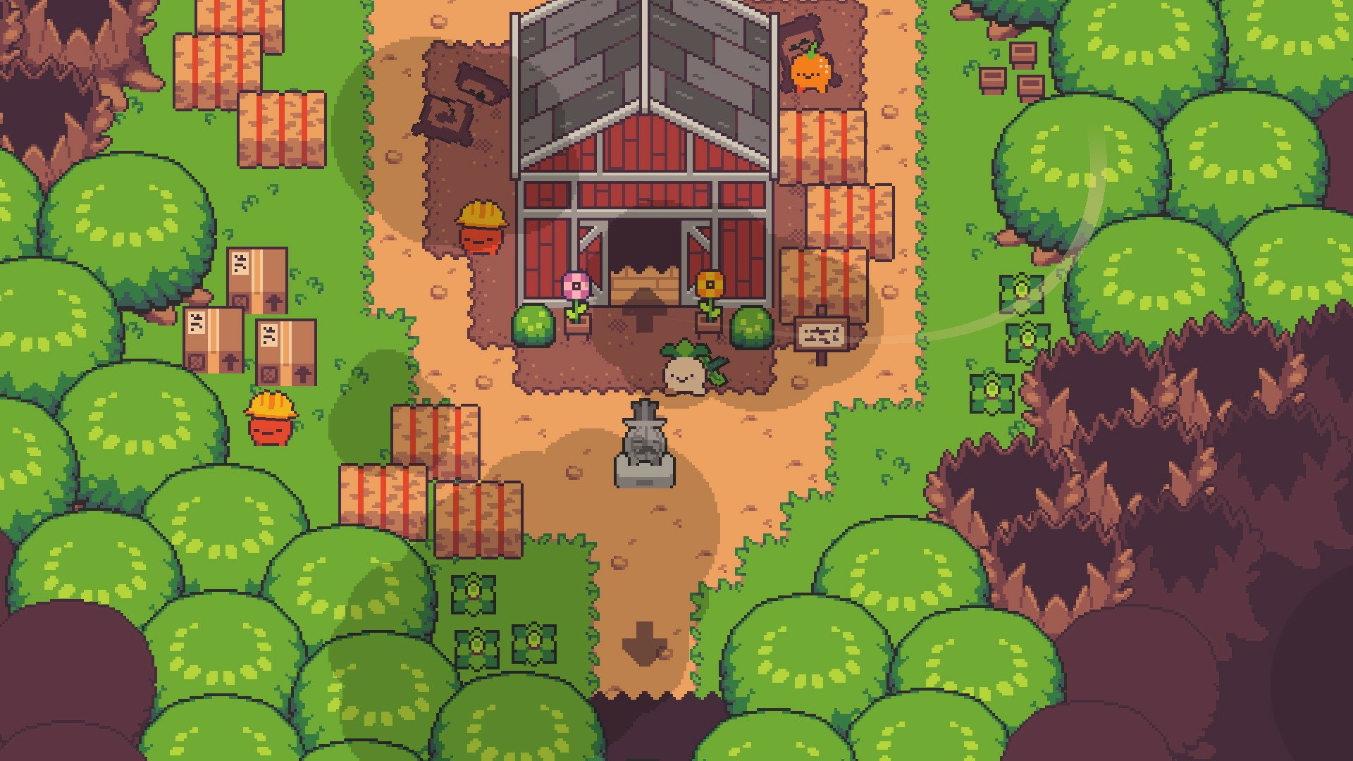 HD desktop wallpaper featuring Turnip Boy Commits Tax Evasion video game scene with character and environment.