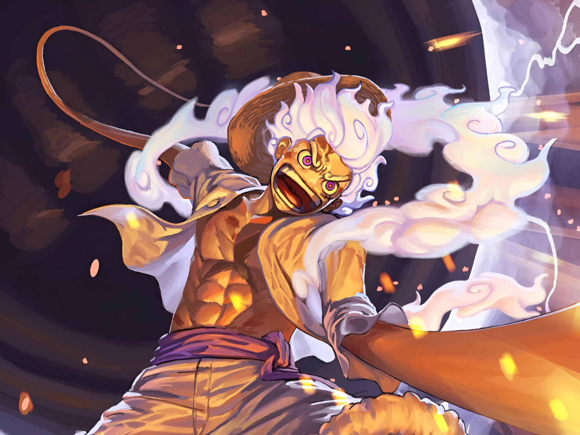 Monkey D. Luffy Gear 5 | Epic One Piece HD Anime Wallpaper | 1924x1443 ...