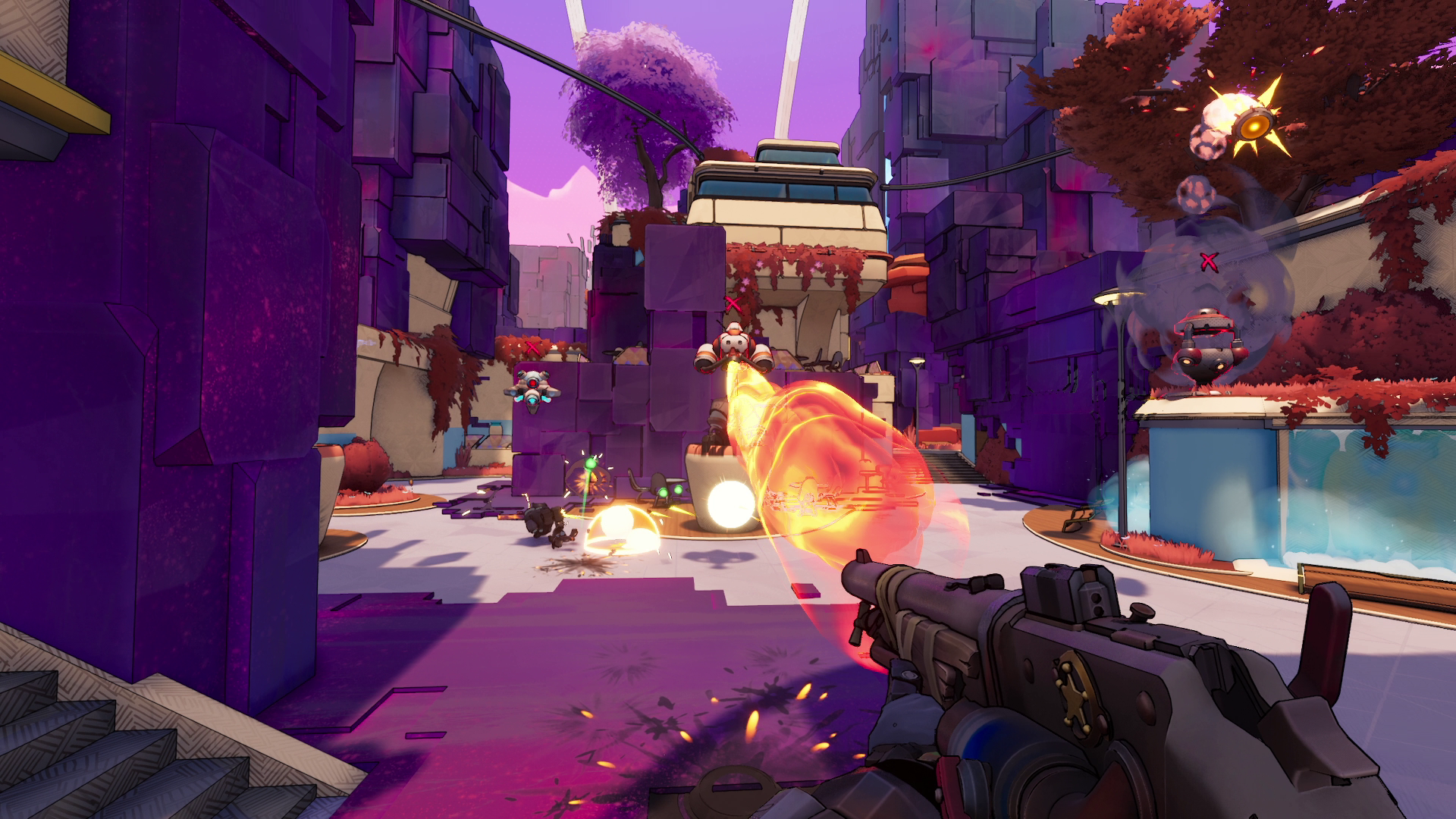 Roboquest game action scene with vibrant graphics as HD desktop wallpaper.