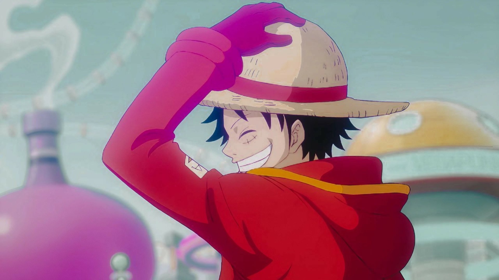 Download Anime One Piece Monkey D. Luffy Straw Hat Smile HD Wallpaper
