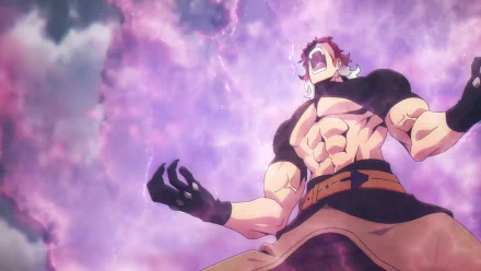 HD Anime Solo Leveling desktop wallpaper featuring a muscular character with dramatic sky background.