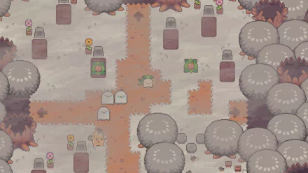 HD wallpaper featuring Turnip Boy Commits Tax Evasion video game scenery for desktop background.