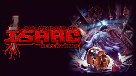 HD desktop wallpaper featuring The Binding of Isaac: Repentance video game artwork.