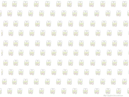 HD Keroppi wallpaper featuring a pattern of the Sanrio anime character for desktop background.