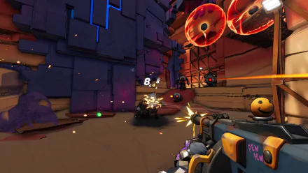 HD Roboquest video game wallpaper featuring first-person shooter gameplay action for desktop background.