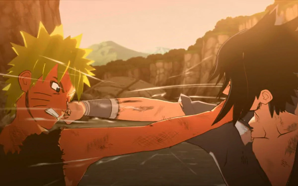 HD wallpaper of Naruto and Sasuke from NARUTO X BORUTO Ultimate Ninja STORM CONNECTIONS for desktop background.